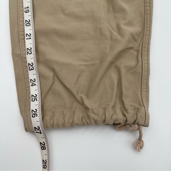Aritzia TNA Surplus Division Cargo Pants Tan Beige Sz 4 High Rise Tie Ankle - Picture 13 of 15